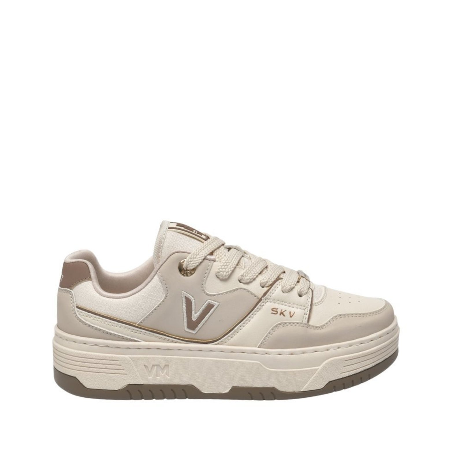 Tenis Via Marte Marrom e Off White Via Marte Bege