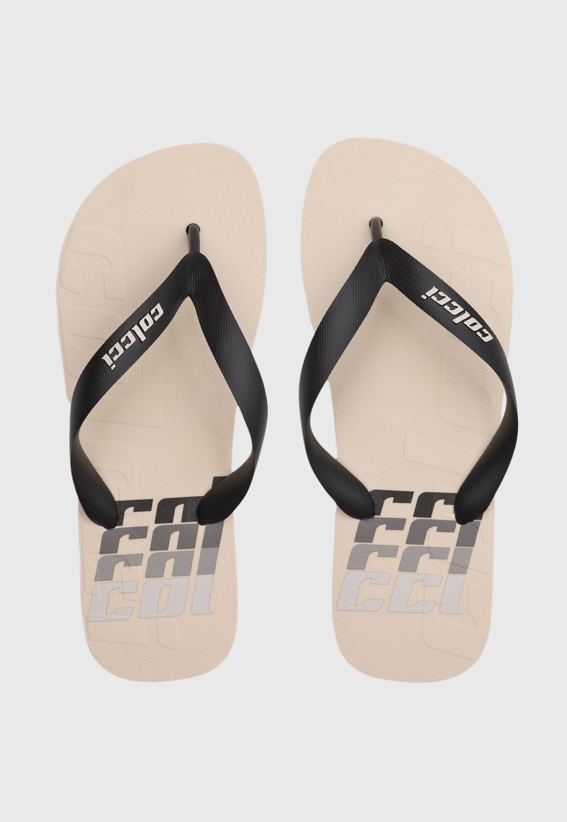 Chinelo Masculino Colcci Arpoador Preto e Bege