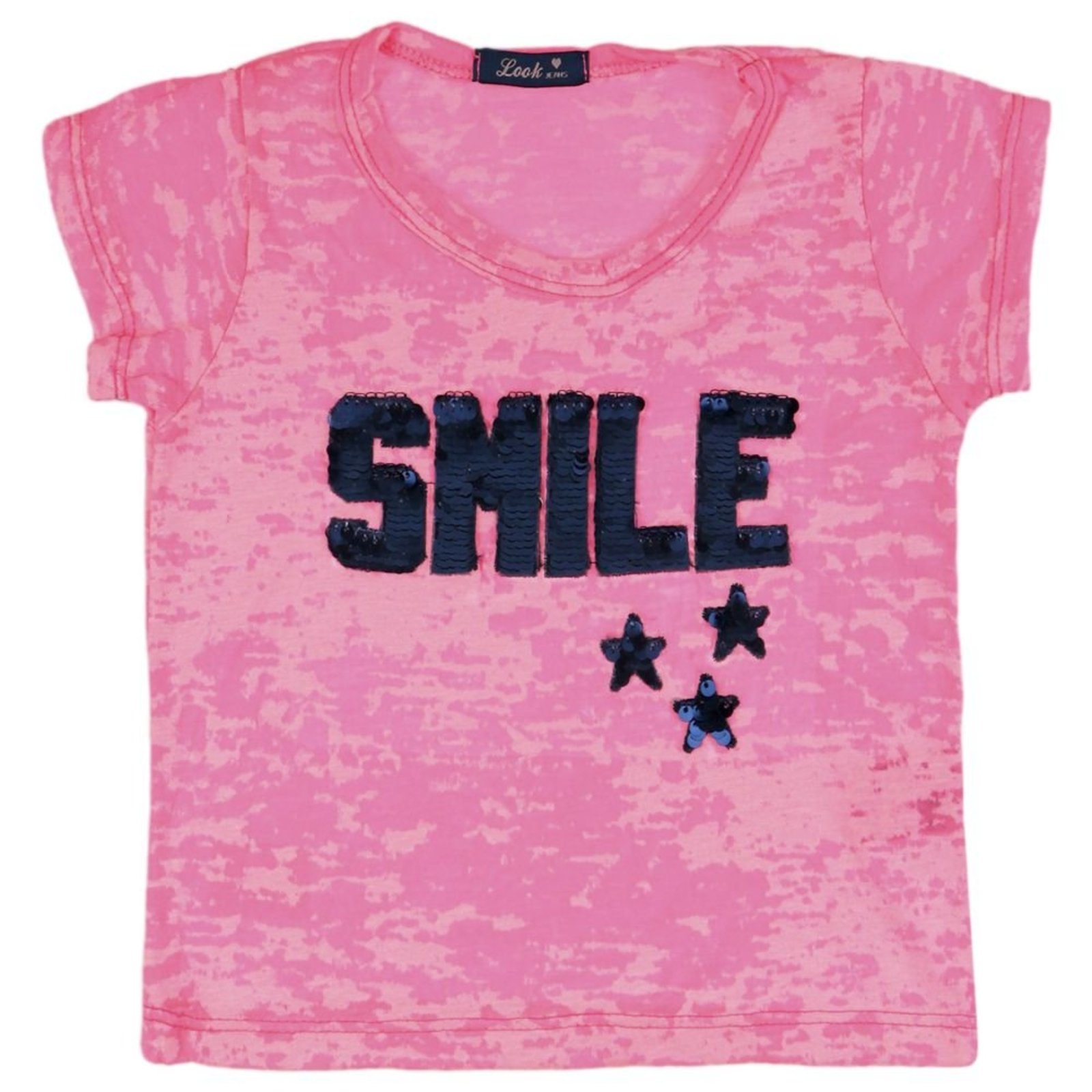 Infantil - Blusa Look Jeans Neon Collor