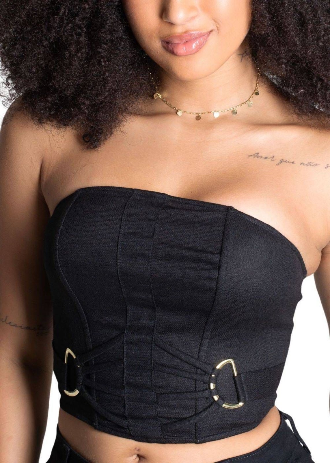 CROPPED TOMARA QUE CAIA – Preto – Sawary