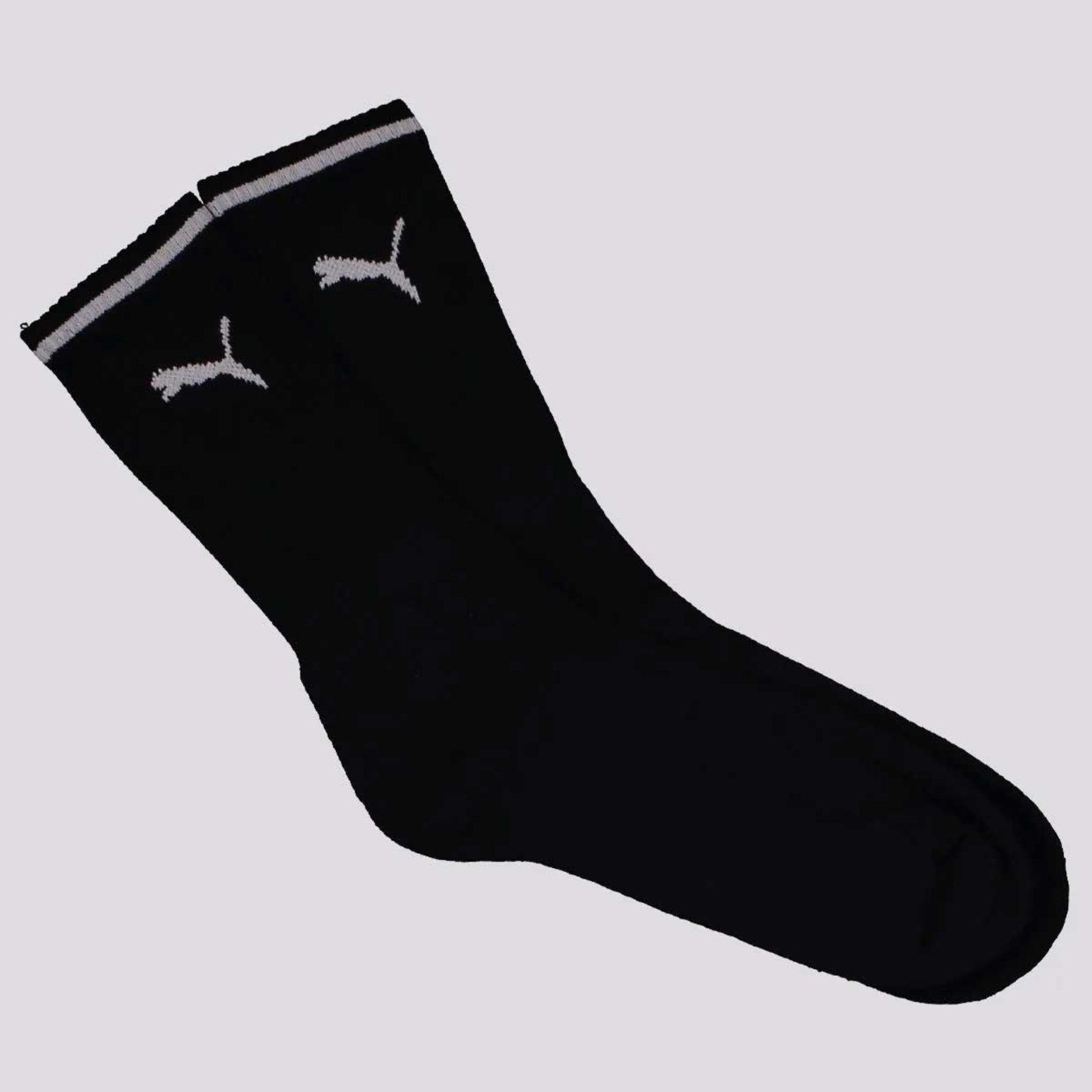 Vista 3 Kit Meia Puma Cano Longo 2 Pares Branca e Preta branco Puma branco