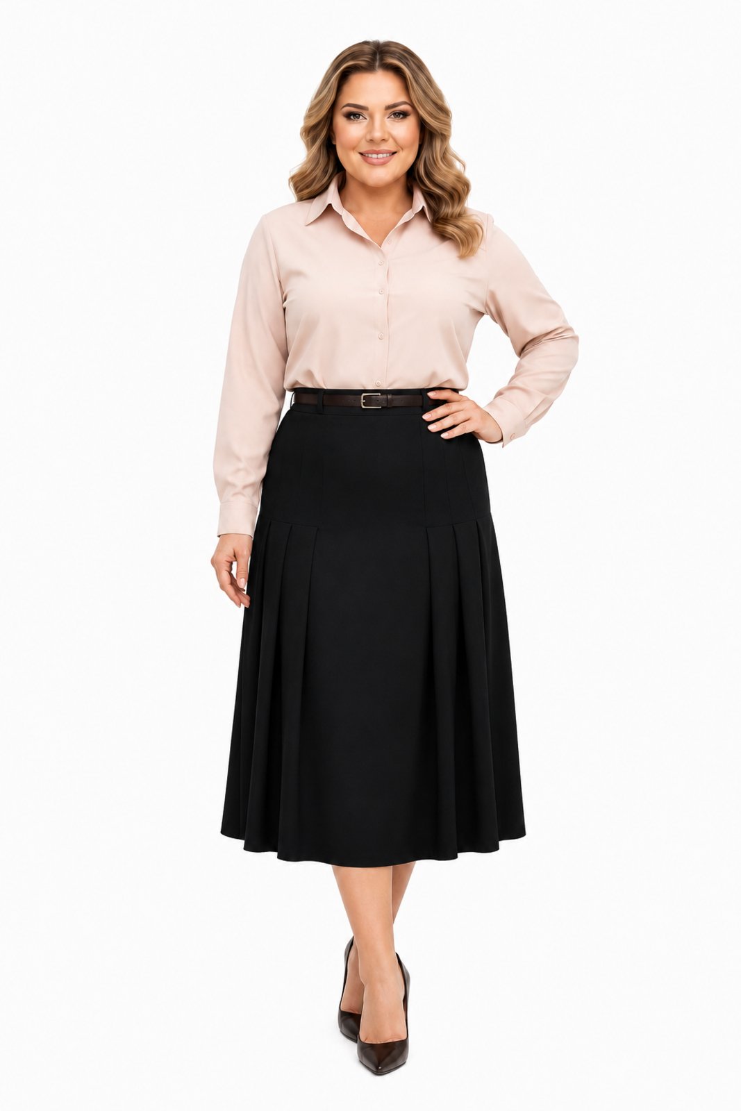 Saia Midi D Bell Outlet Fashion Danielle Alfaiataria Preto