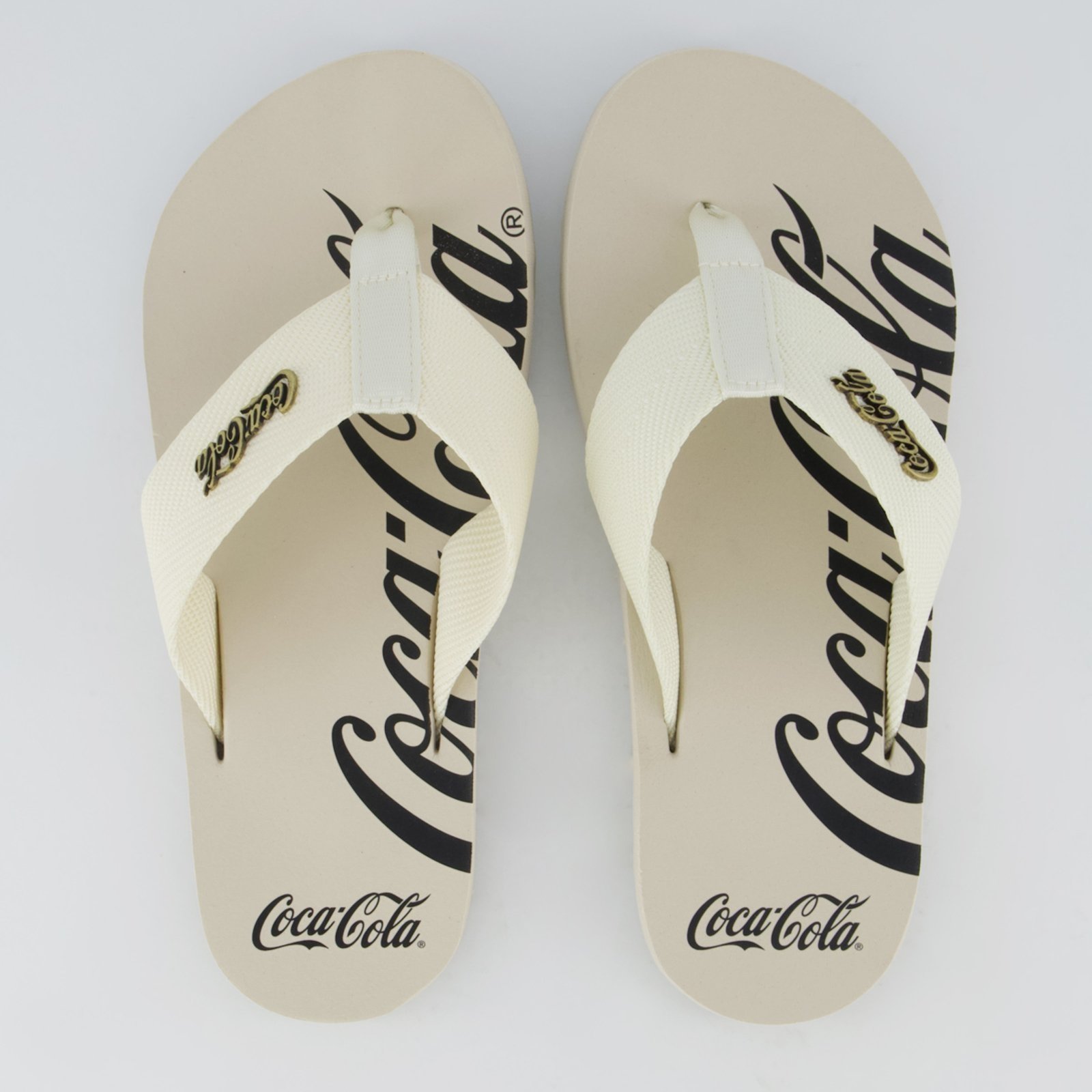 Chinelo Coca Cola Wave Spencerian Off White