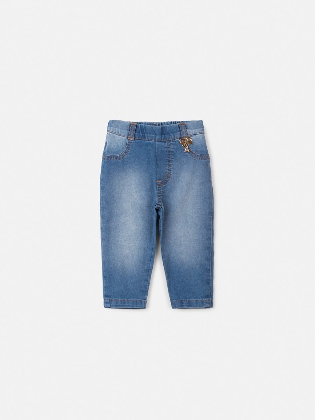 Infantil - Calça Jeans com Detalhe de Laço