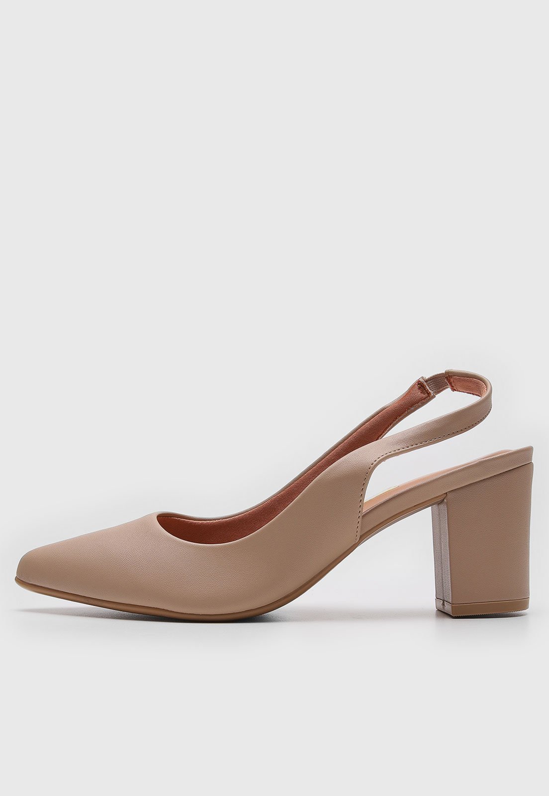Scarpin Slingback Vizzano Liso Nude