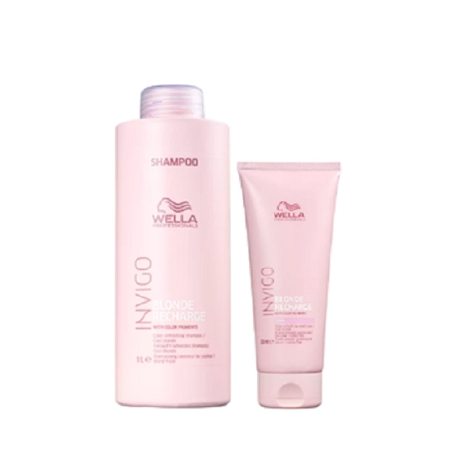 Vista 2 Wella Professionals Invigo Blonde Recharge Shampoo 1L+ Condicionador 200ml multicolorido WELLA PROFESSIONALS multicolorido