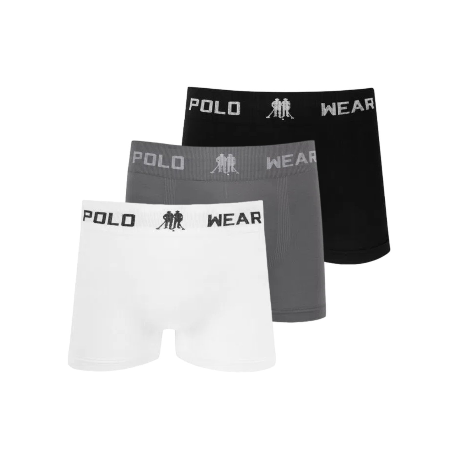 Kit Com 3 Cuecas Box Boxer Polo Wear Microfibra Sortido Colorido