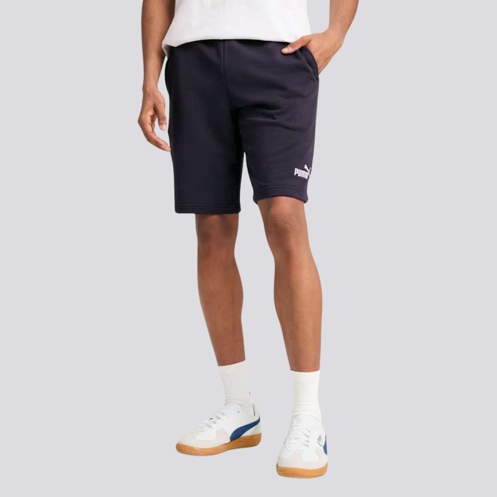 Bermuda Puma ESS NO. 1 Logo Marinho