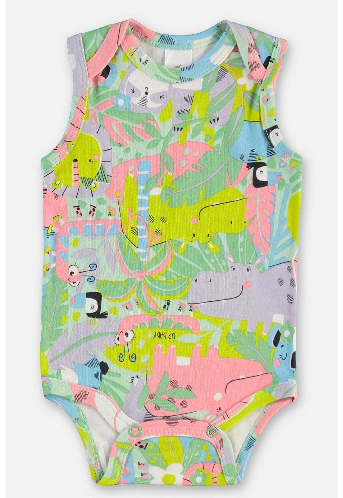 Infantil – Body Regata em Suedine Menina Up Baby Verde