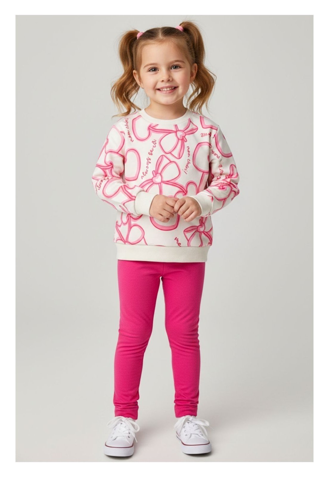 Infantil - Conjunto Bem Vestir Feminino Casaco e Legging Cerejas