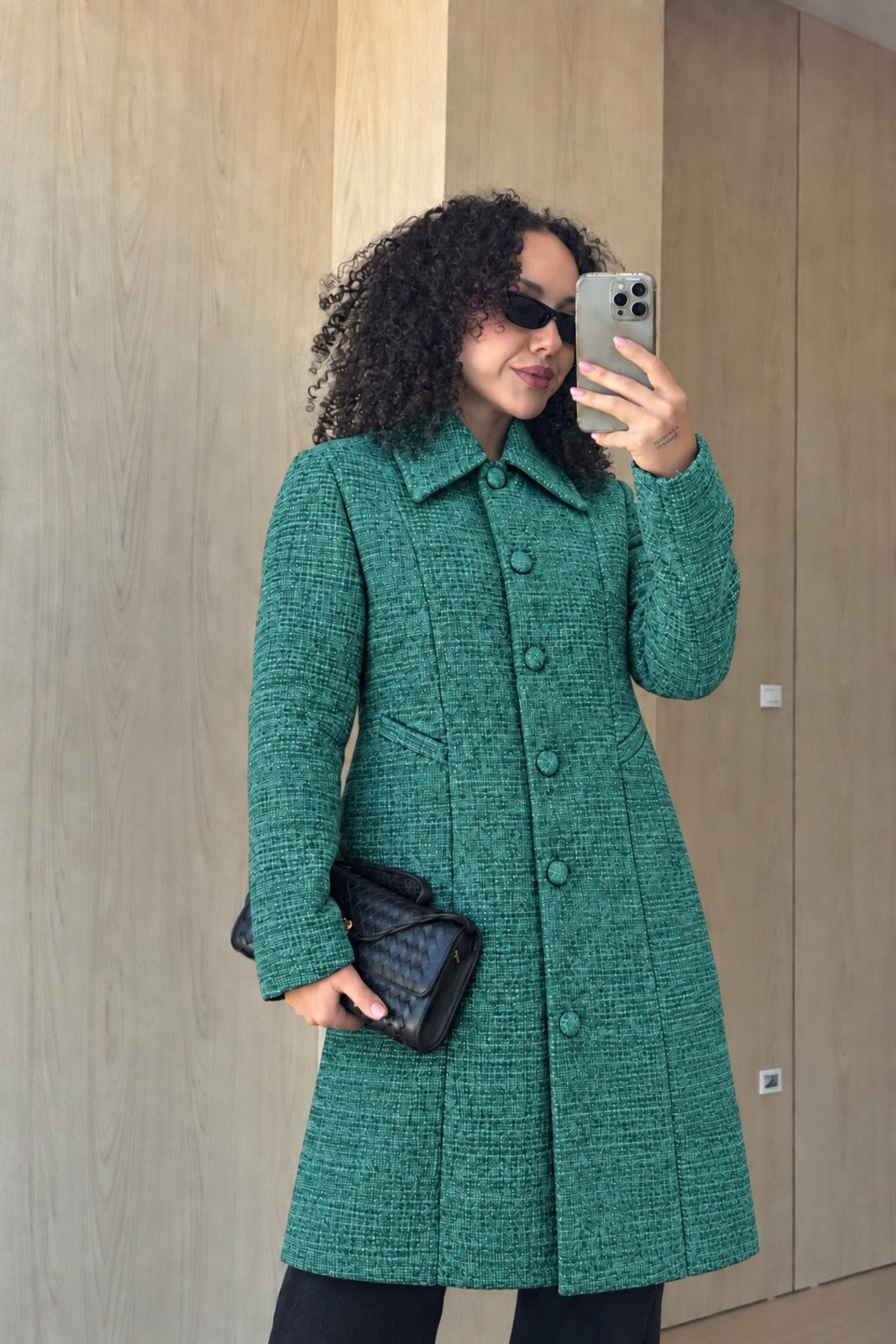Casaco Vanibele Tweed Verde