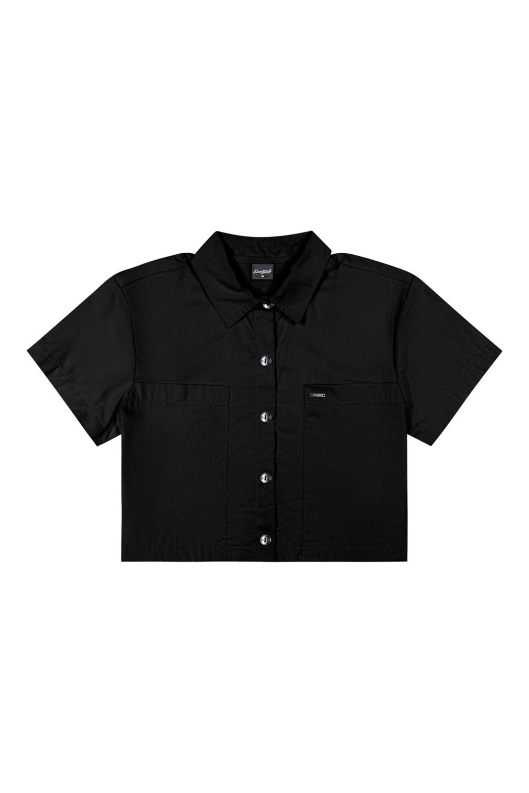 Infantil - Camisa Cropped Juvenil Meninas em Sarja Beats Preto