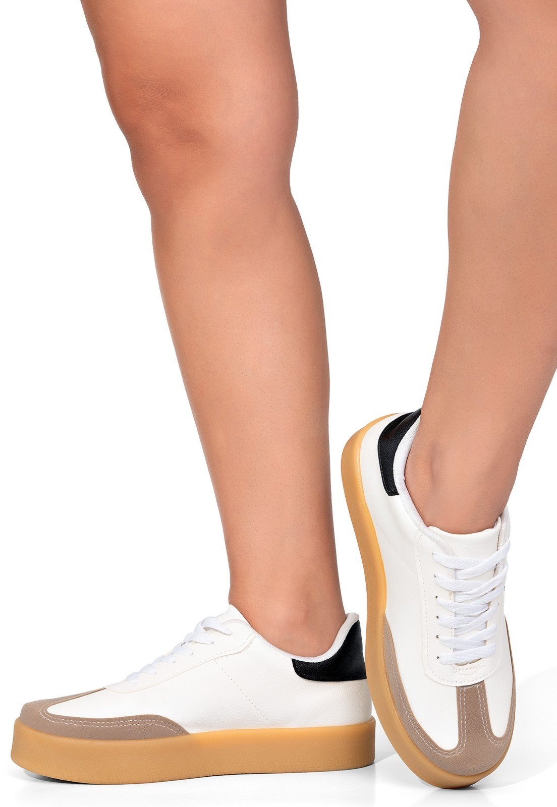 Vista 3 Tênis Feminino Lumiss Flatform Casual Confortável Moda Blogueira branco LUMISS branco