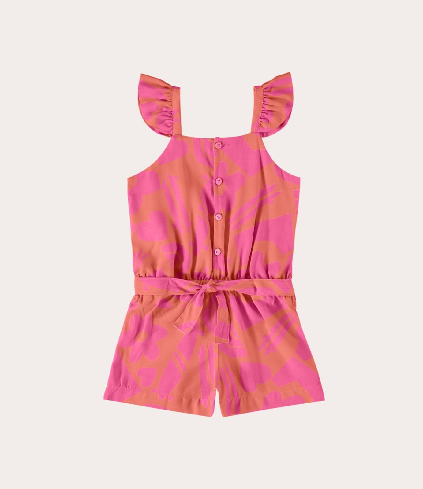 Infantil - Macacão Menina Estampado Em Viscose Malwee
