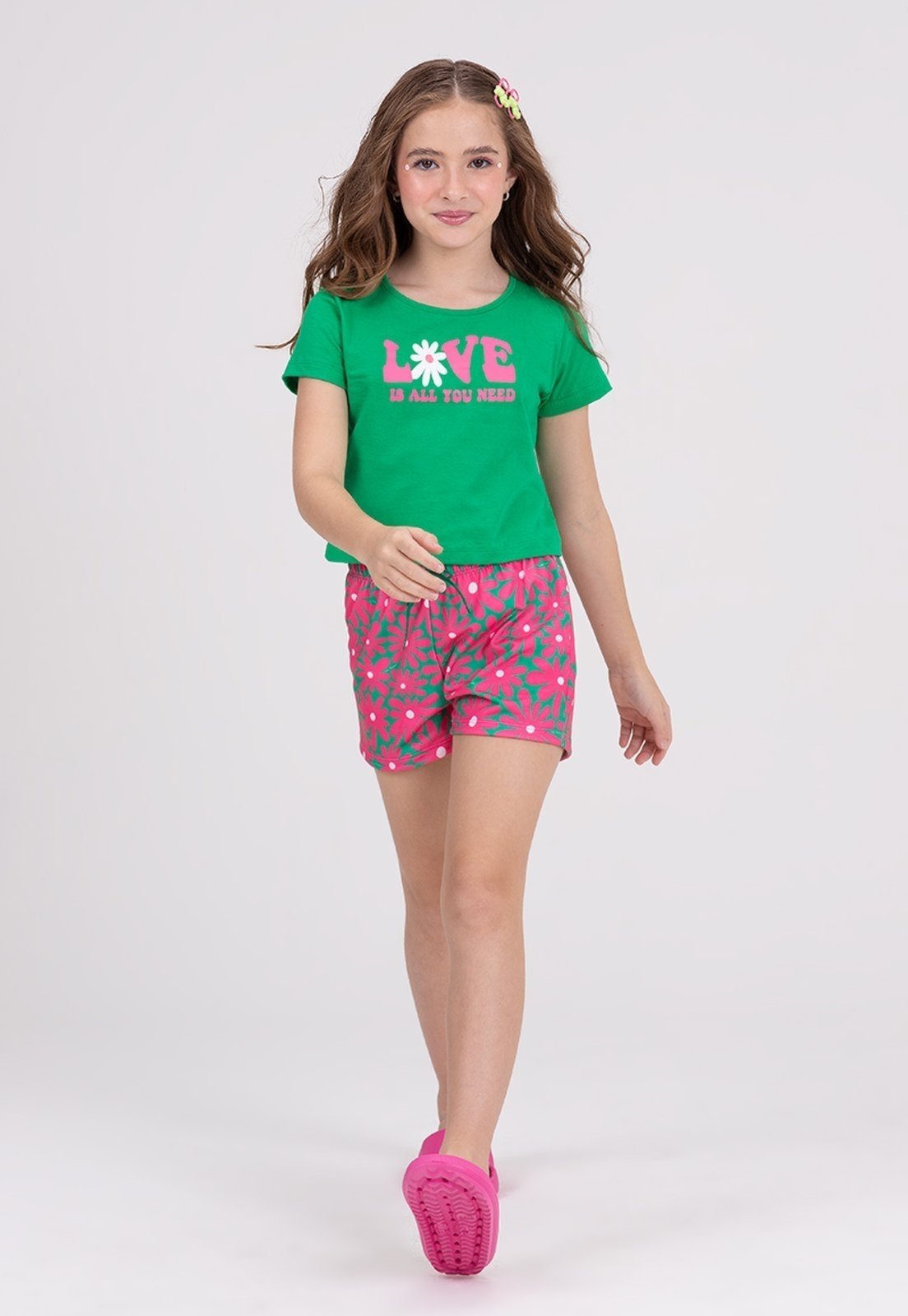 Infantil - Conjunto Cropped Manguinha You Need Verde
