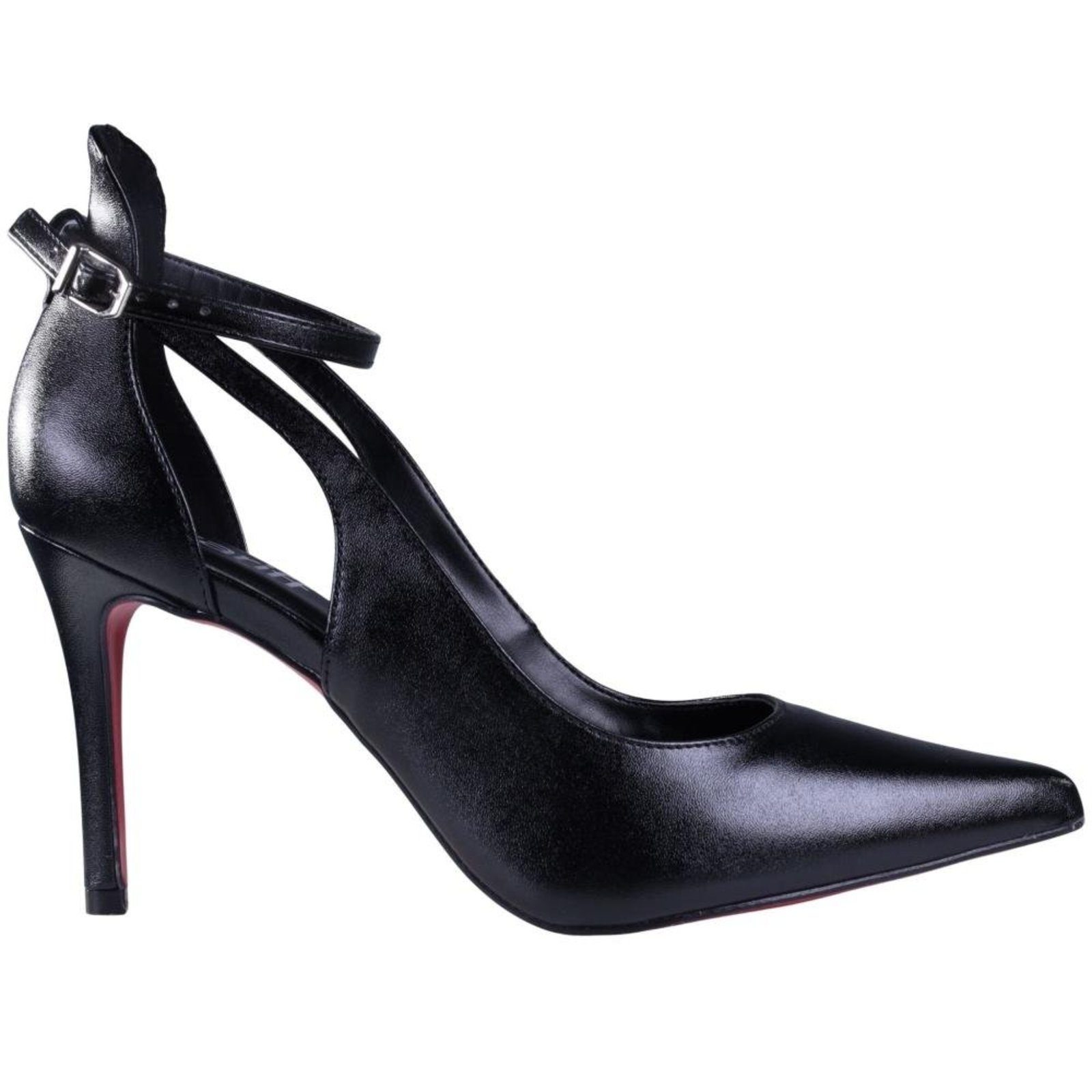 Scarpin Feminino Solado Vermelho Zariff 5262.10971 Preto Incolor