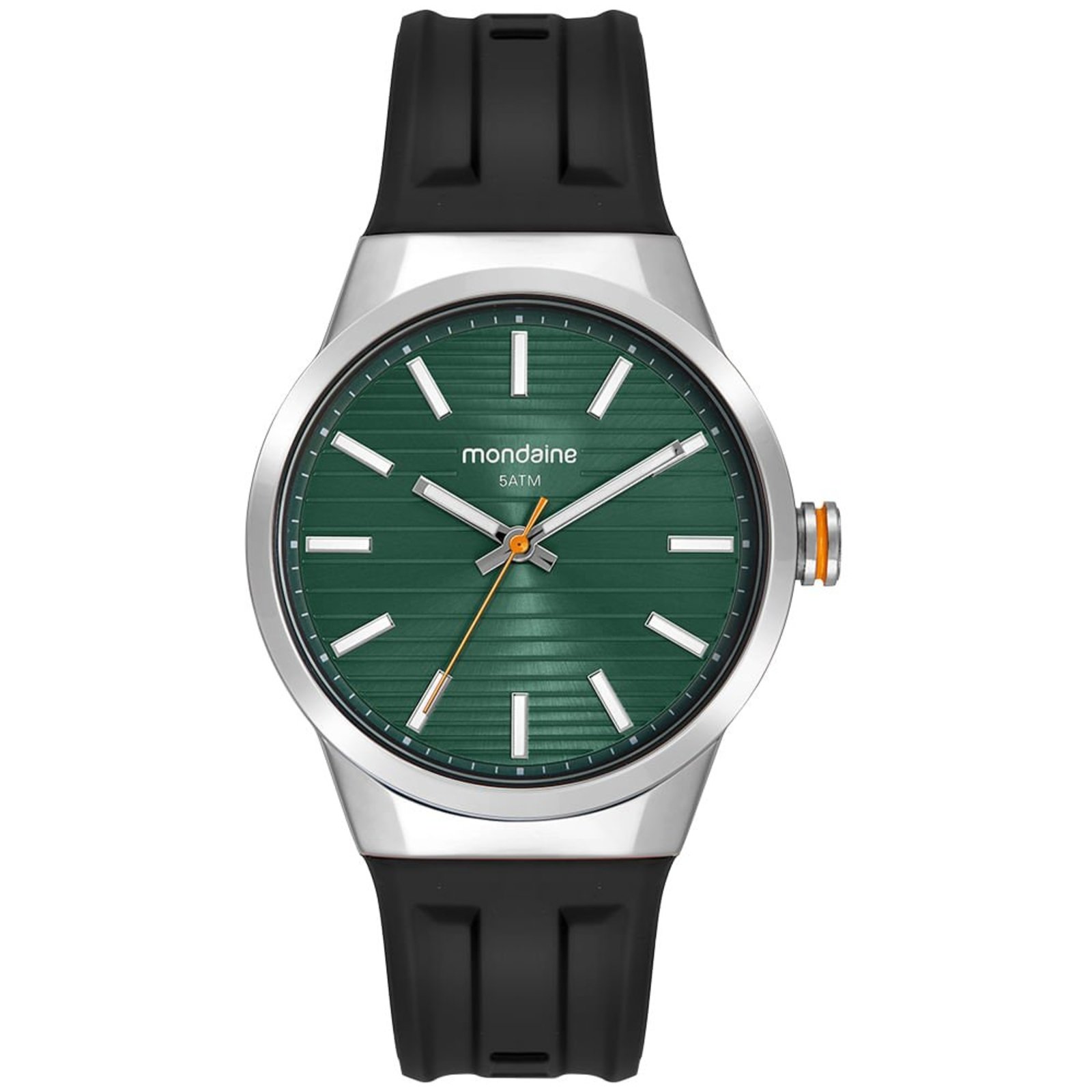 Relógio Mondaine Masculino Verde com Silicone Preto Mondaine