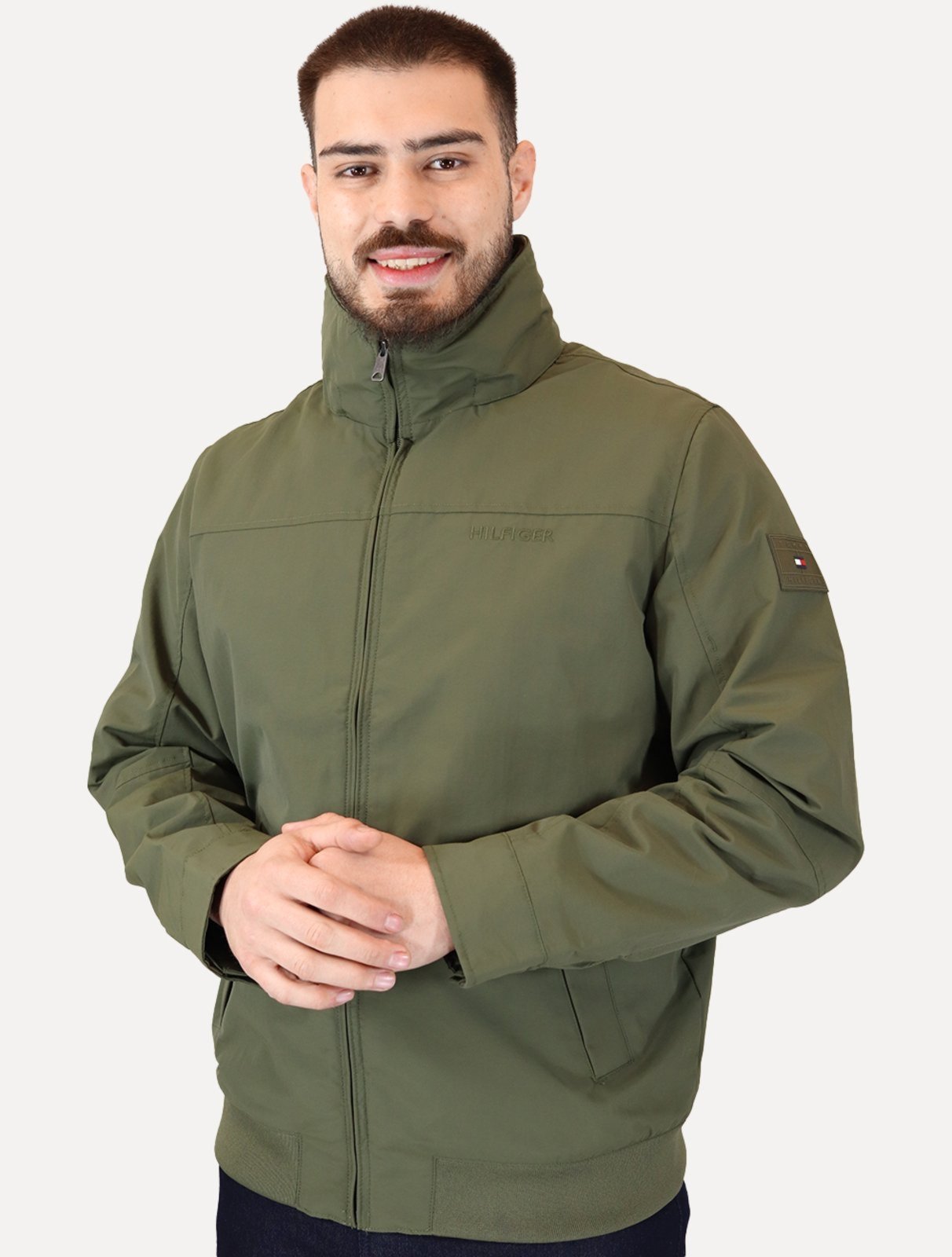 Vista 2 Jaqueta Tommy Hilfiger Masculina Sustainable Regatta Jacket verde militar Tommy Hilfiger verde militar