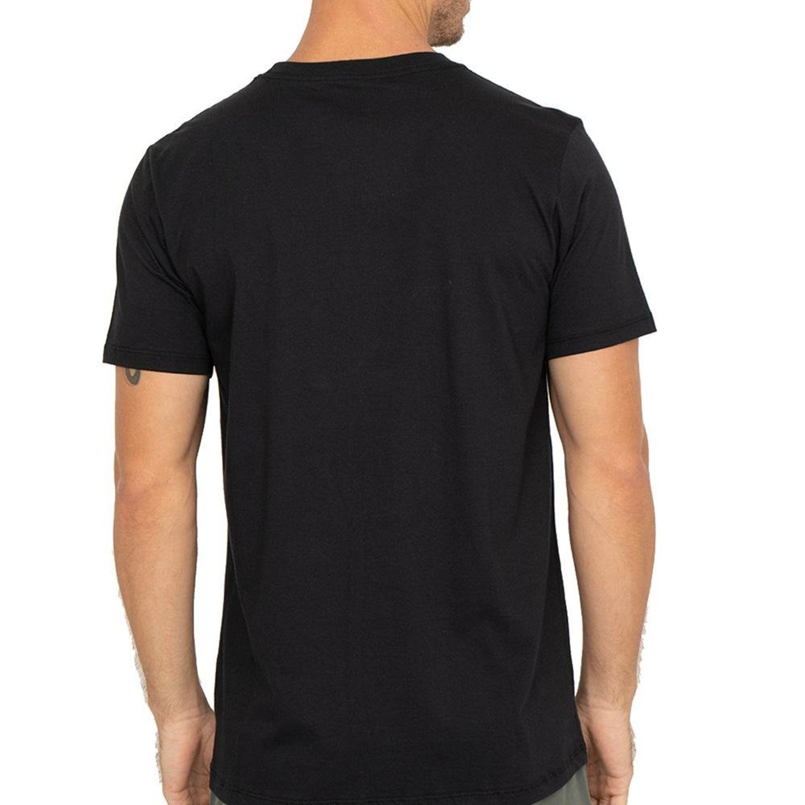Camiseta Quiksilver Bait Stripe WT26 Masculina Preto
