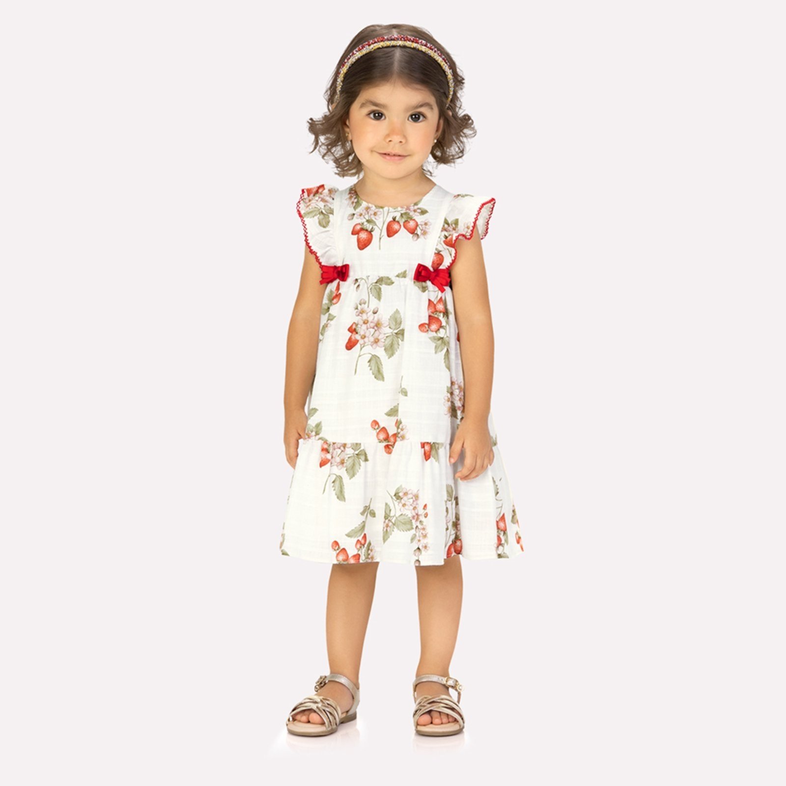 Infantil – Vestido Menina Morangos Milon