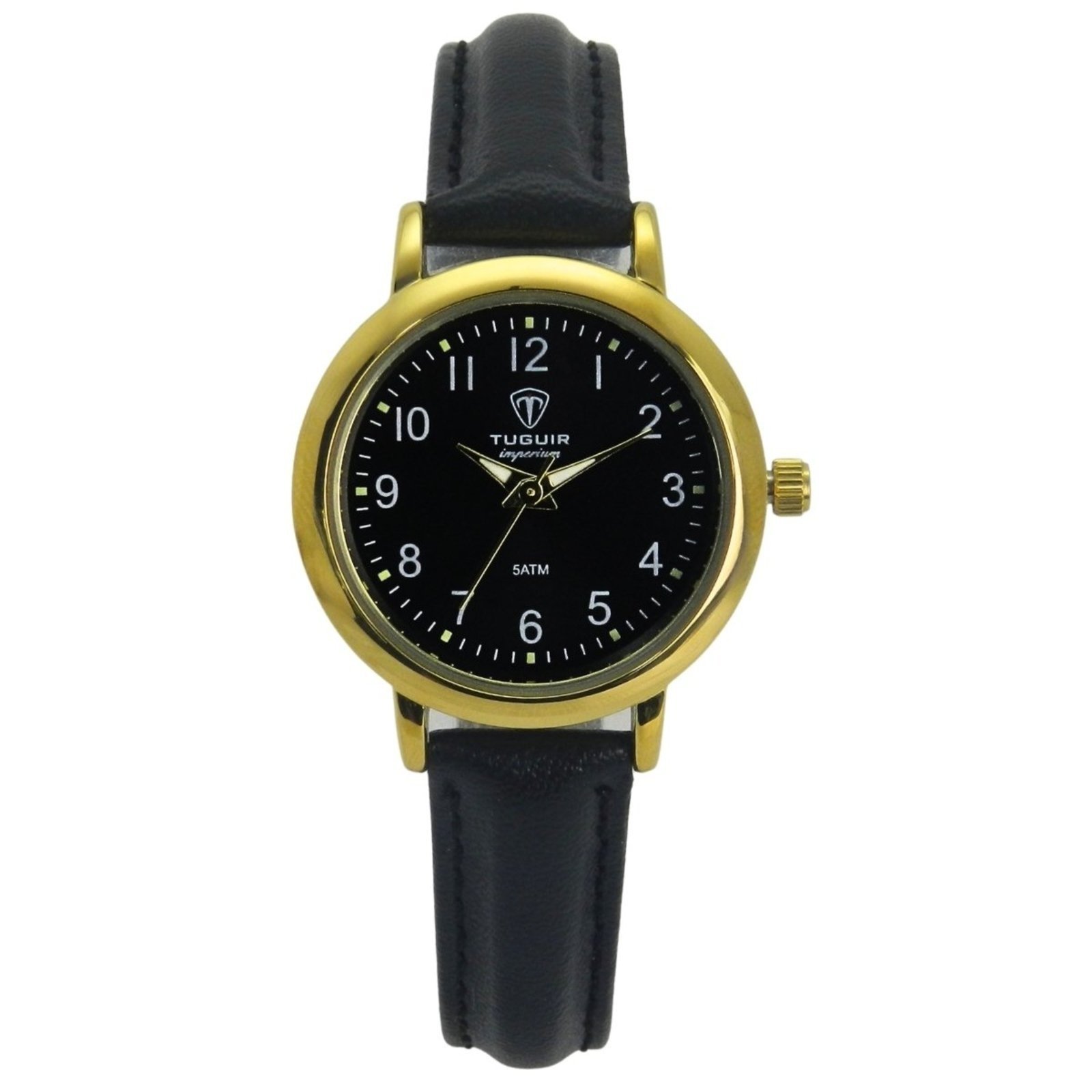 Relógio Unissex Tuguir Analógico Imperium TG30502 Preto e Dourado