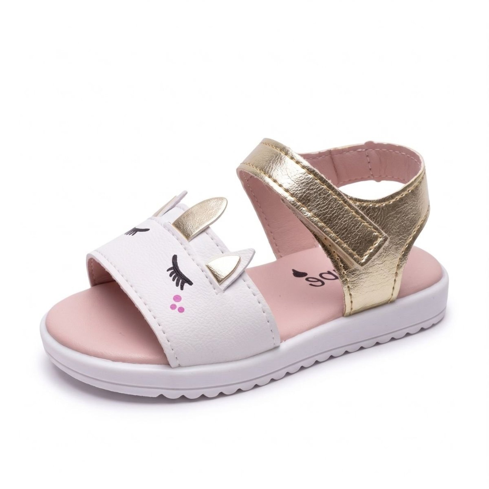 Infantil - Sandália Rasteira Menina Modinha, papete confortável, ideal para Festinhas, Passeios, Escola