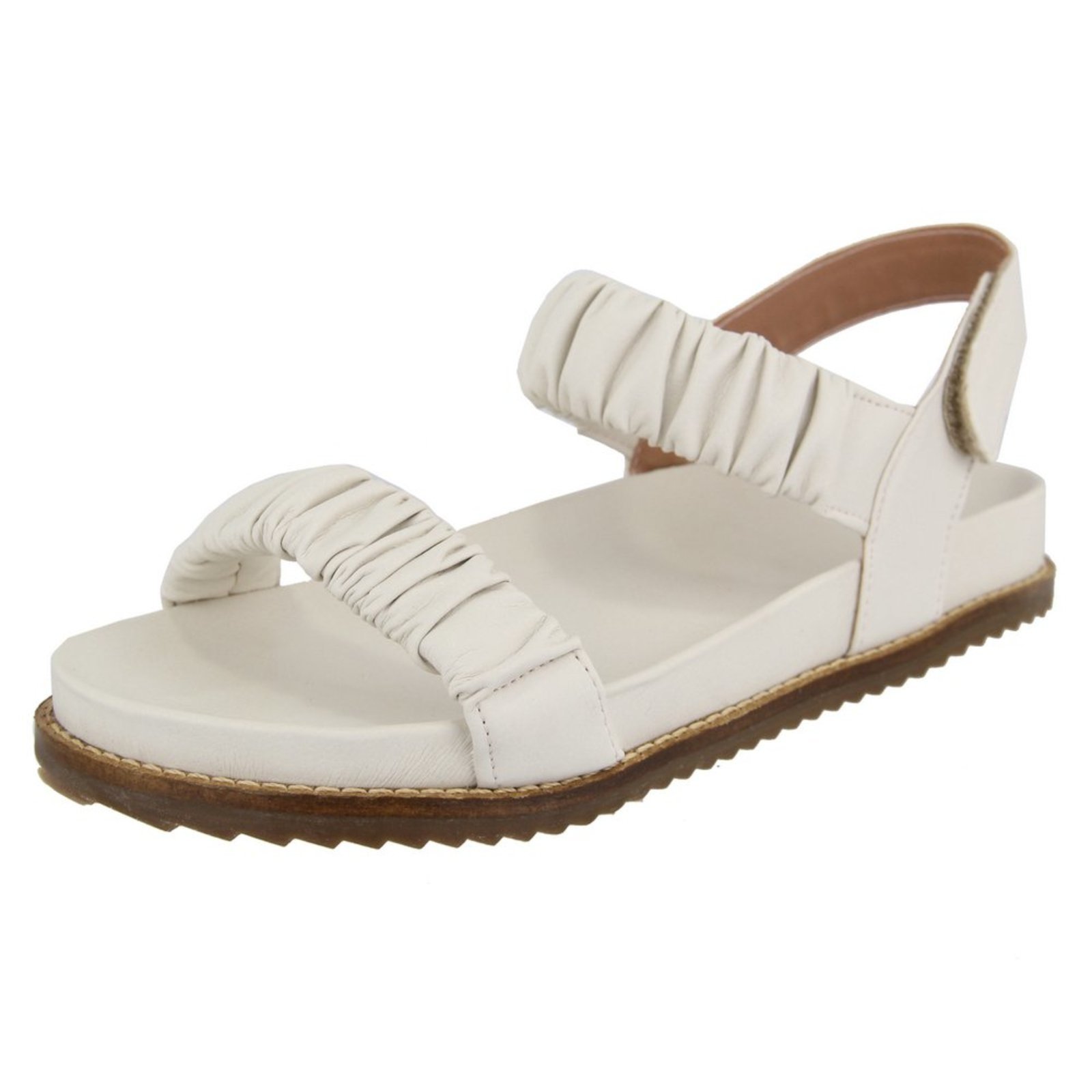 Papete Rasteira Sandalia Flat Off White Kuento Shoes