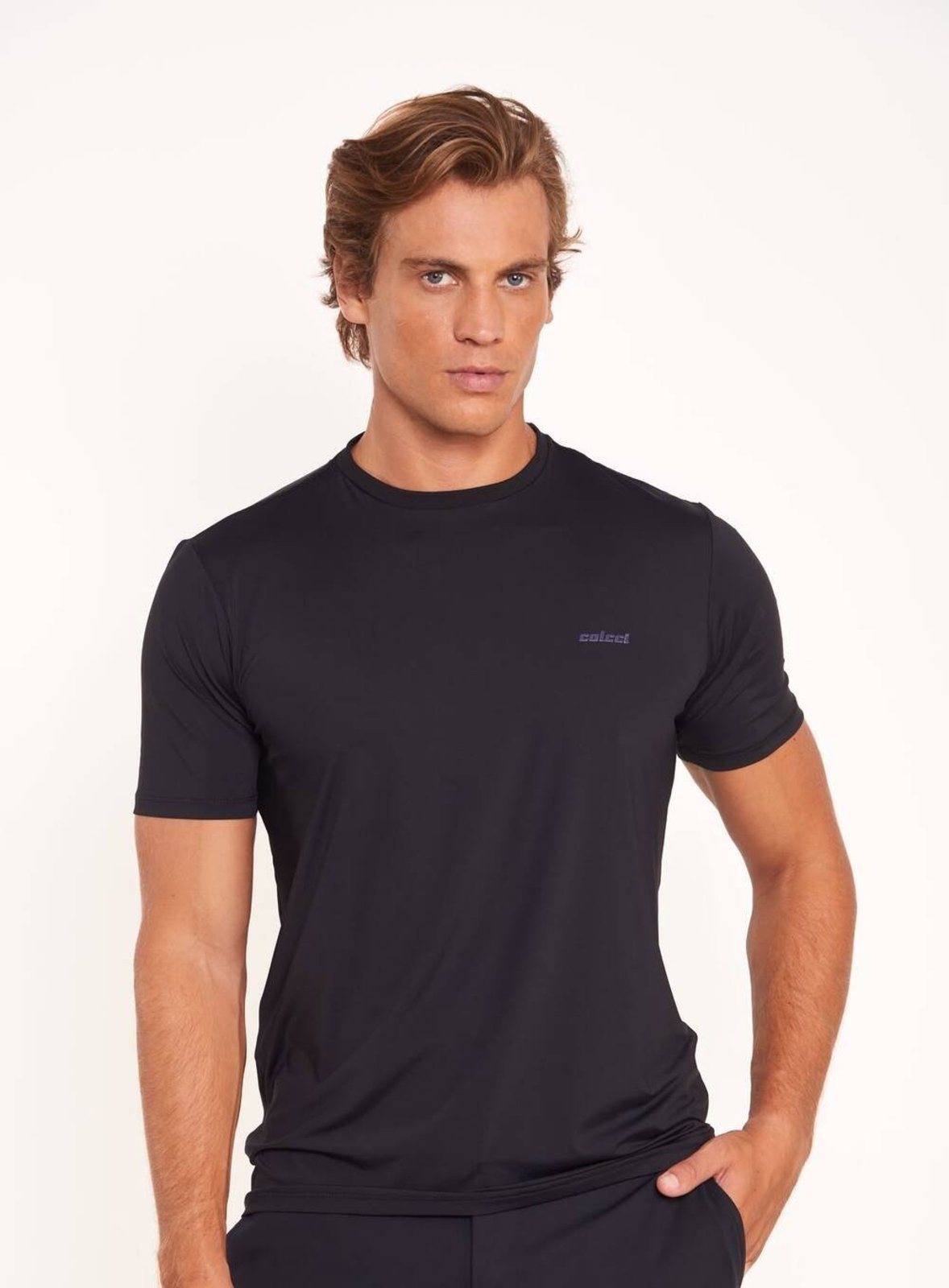 Camiseta Masculina New Slim Tech Colcci Preto