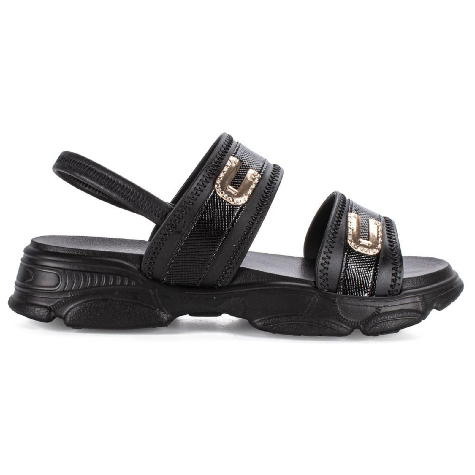 Sandália Papete Feminina Flatform Preto Mississipi J0573-0001