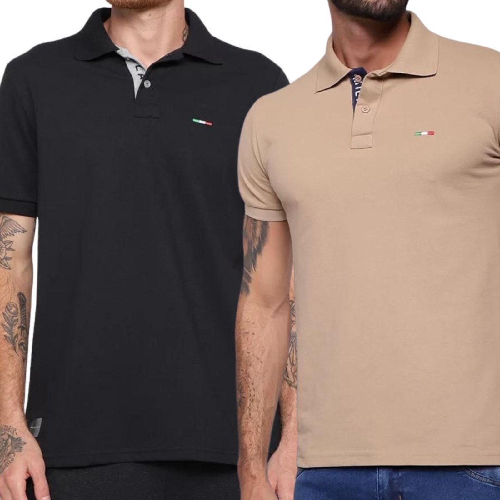 Kit 2 Camisas Polo Itália Industrie Básica Estilo Tommy Piquet Premium