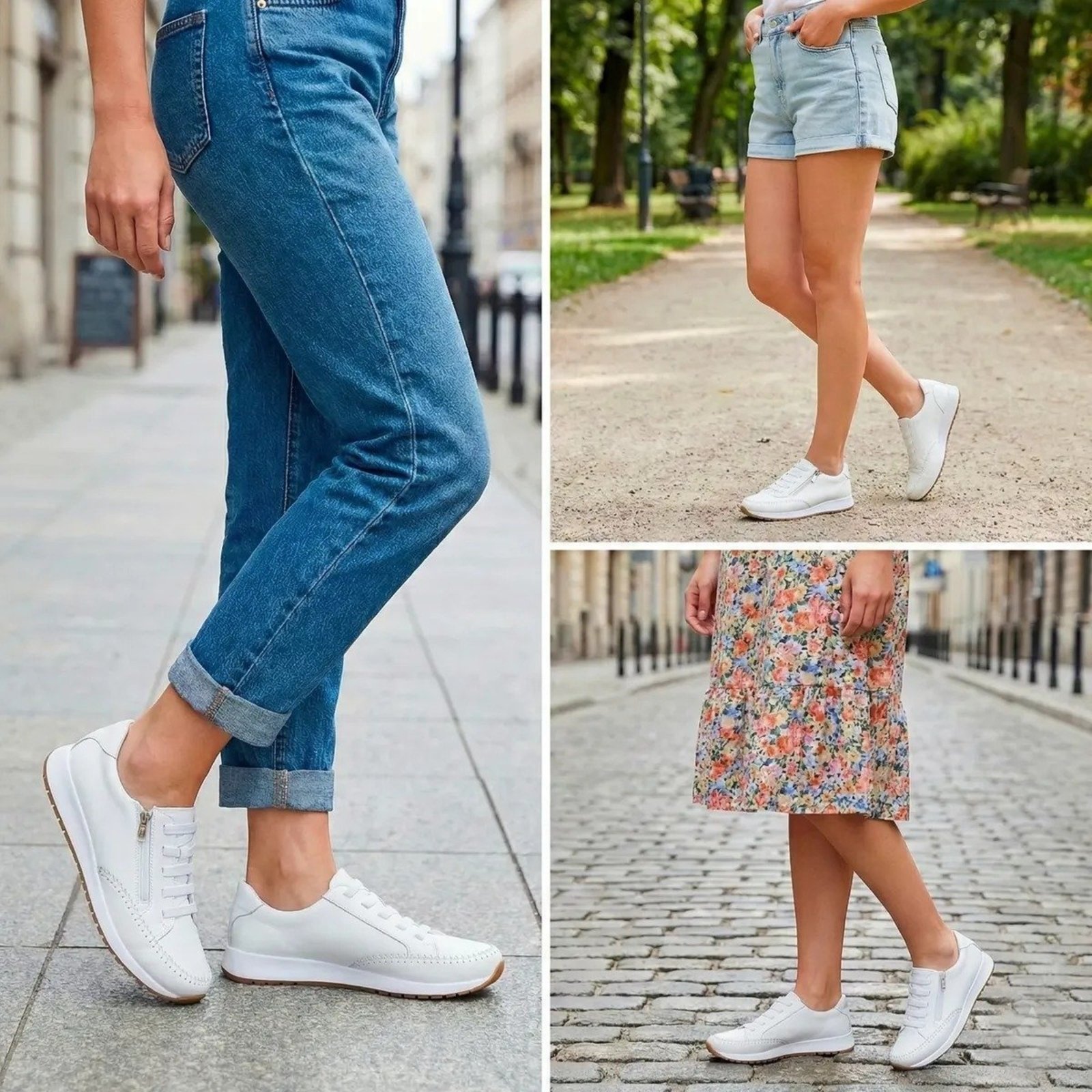 Tênis Feminino Calce Facil Estilo Jogger 112 Branco