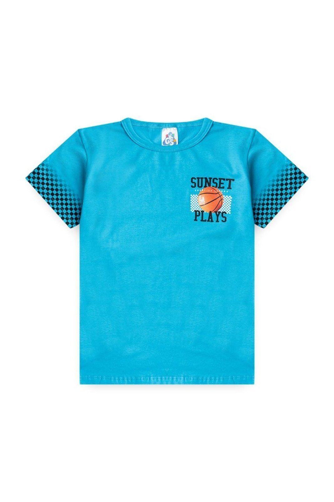 Vista 2 Infantil - Conjunto de Verão para Menino Camiseta e Bermuda Basquete Plays GKS verde GKS verde
