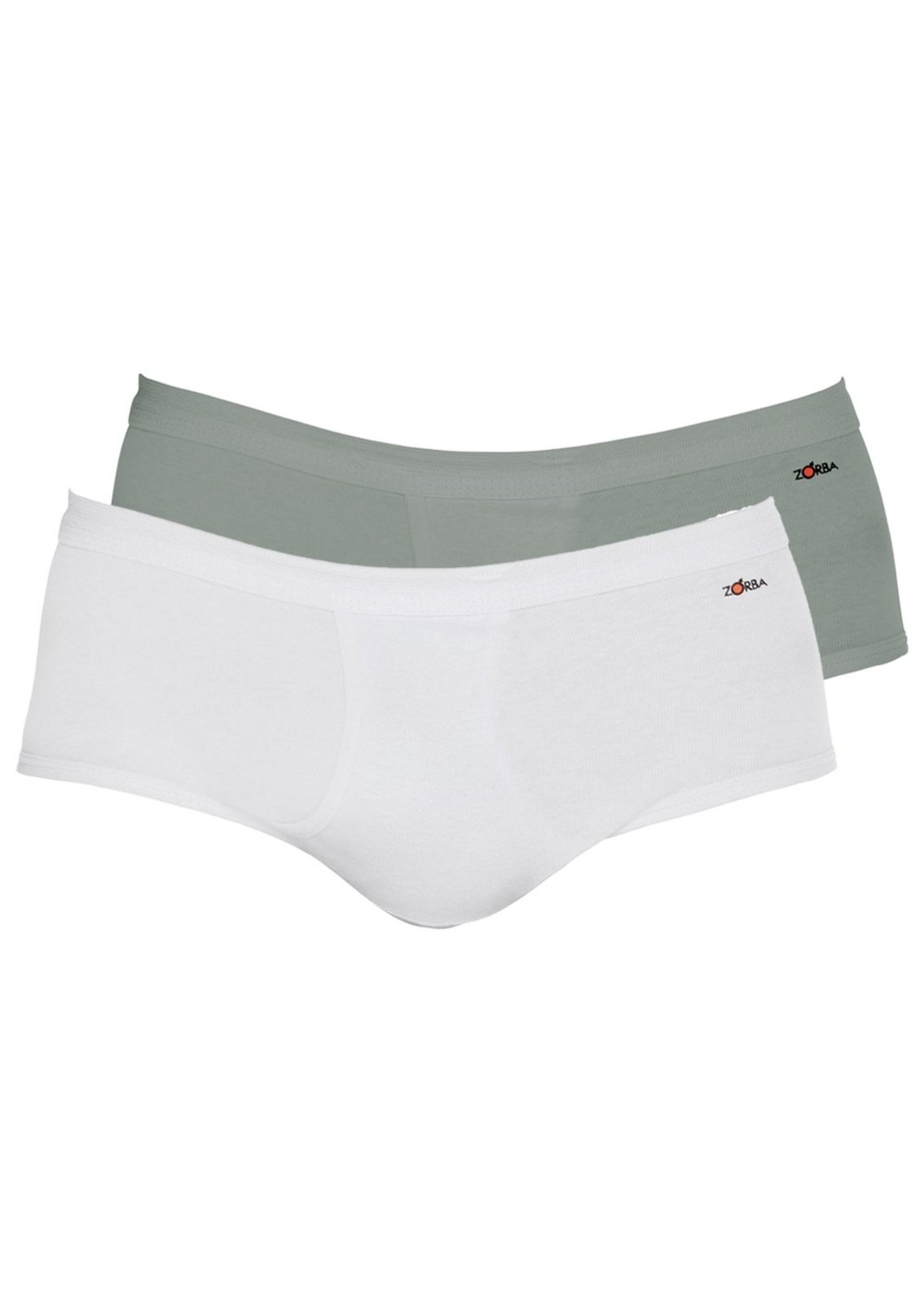 Kit com 2 Cuecas Slip Zorba com Abertura 185 Colorido Chumbo