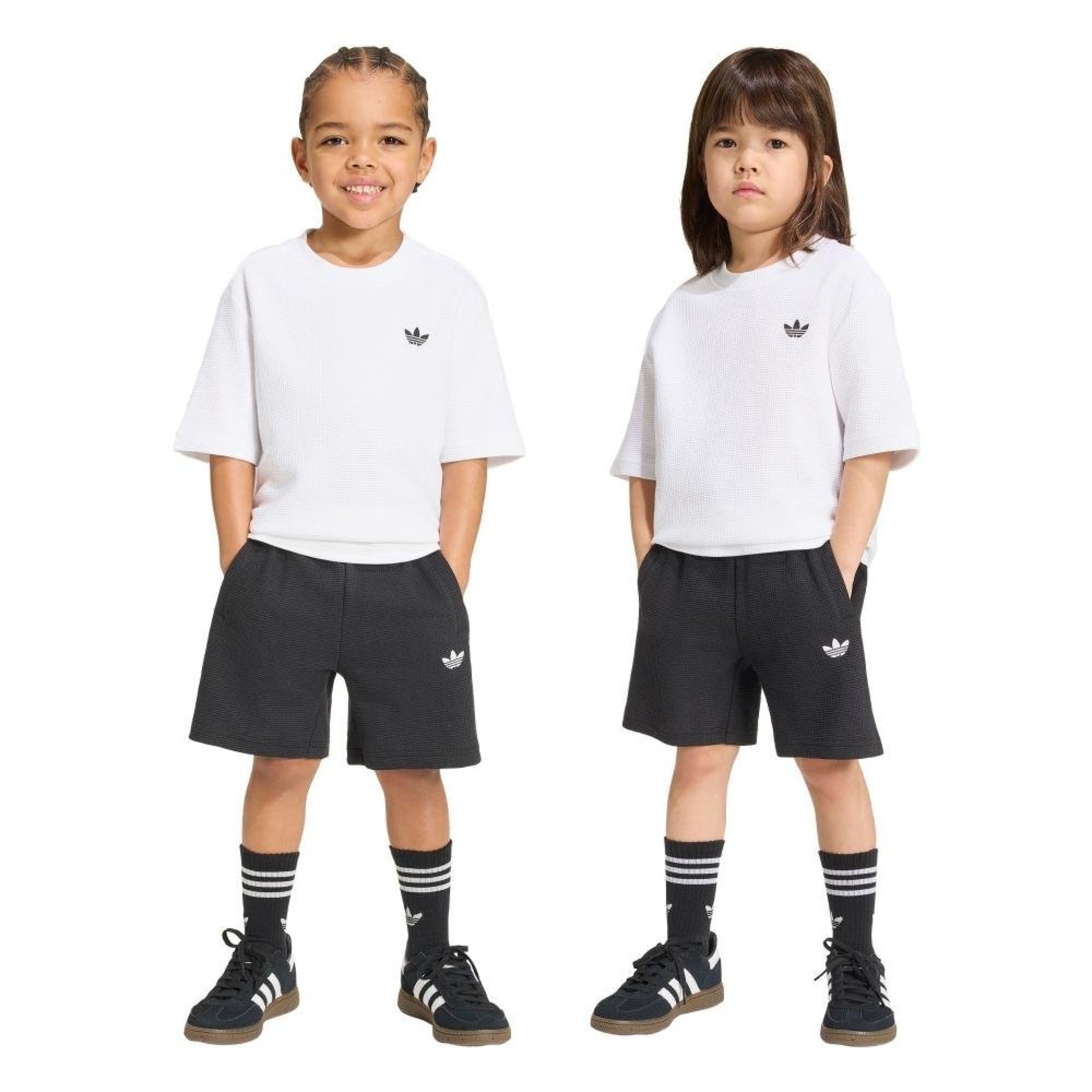 Infantil - Conjunto Camiseta e Shorts Loose Waffle adidas Originals Branco