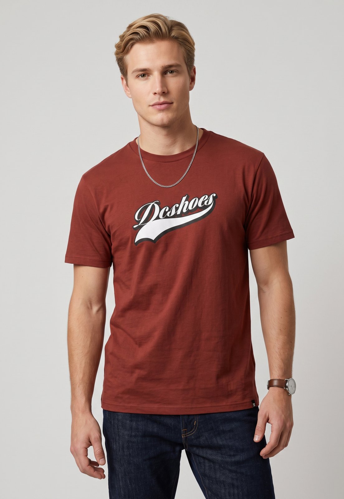 Camiseta Masculina DC Shoes Substitute Vermelha