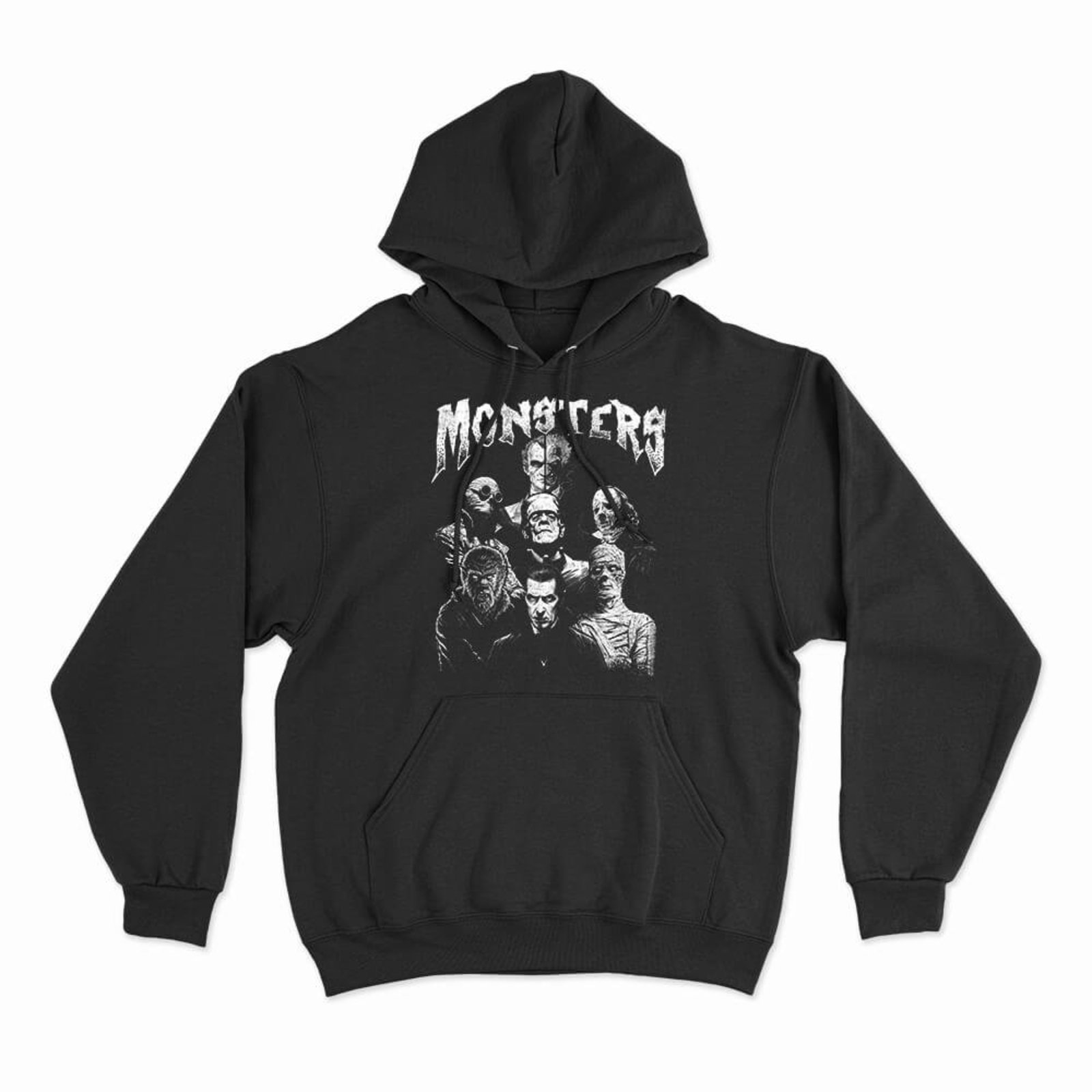 Moletom Com Capuz Monsters - Preto - Casual - Studio Geek
