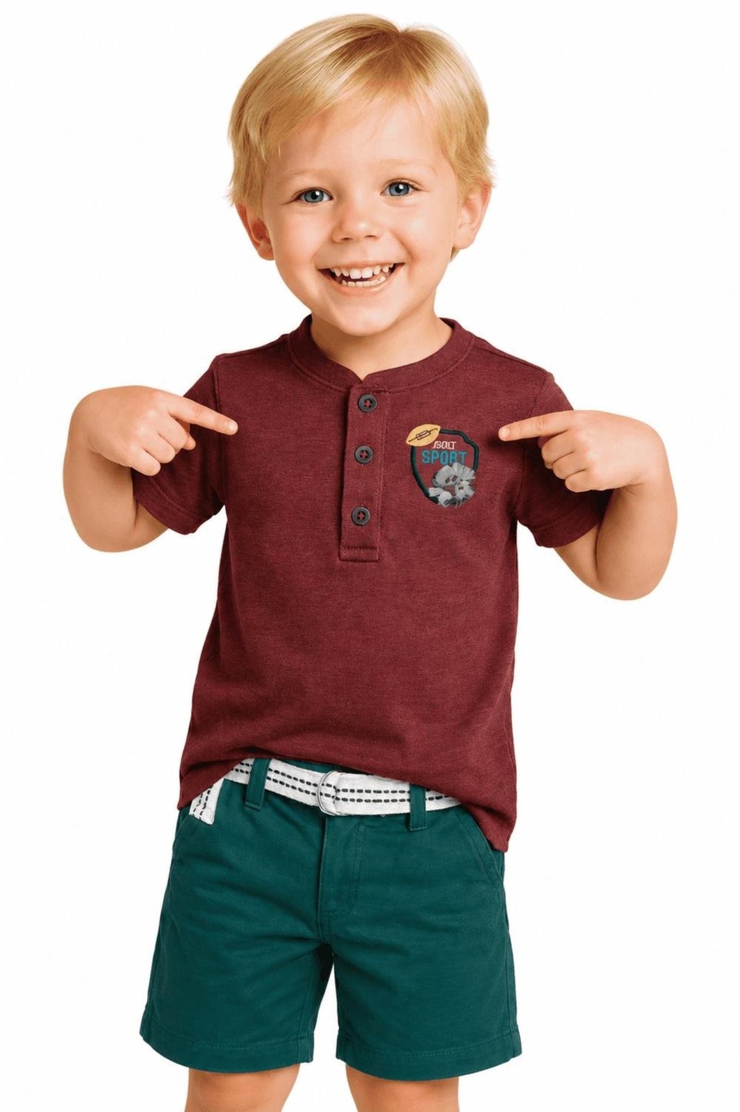 Infantil - Camiseta Menino Bulldog Alphabeto Vermelho
