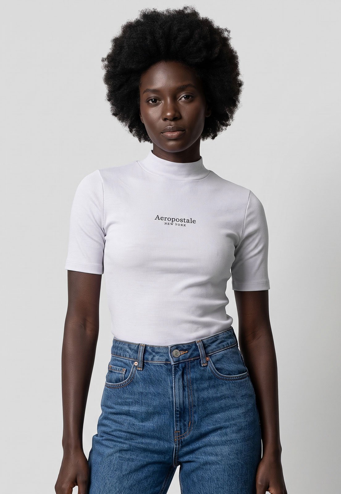 Camiseta Feminina Aeropostale Básica Branca