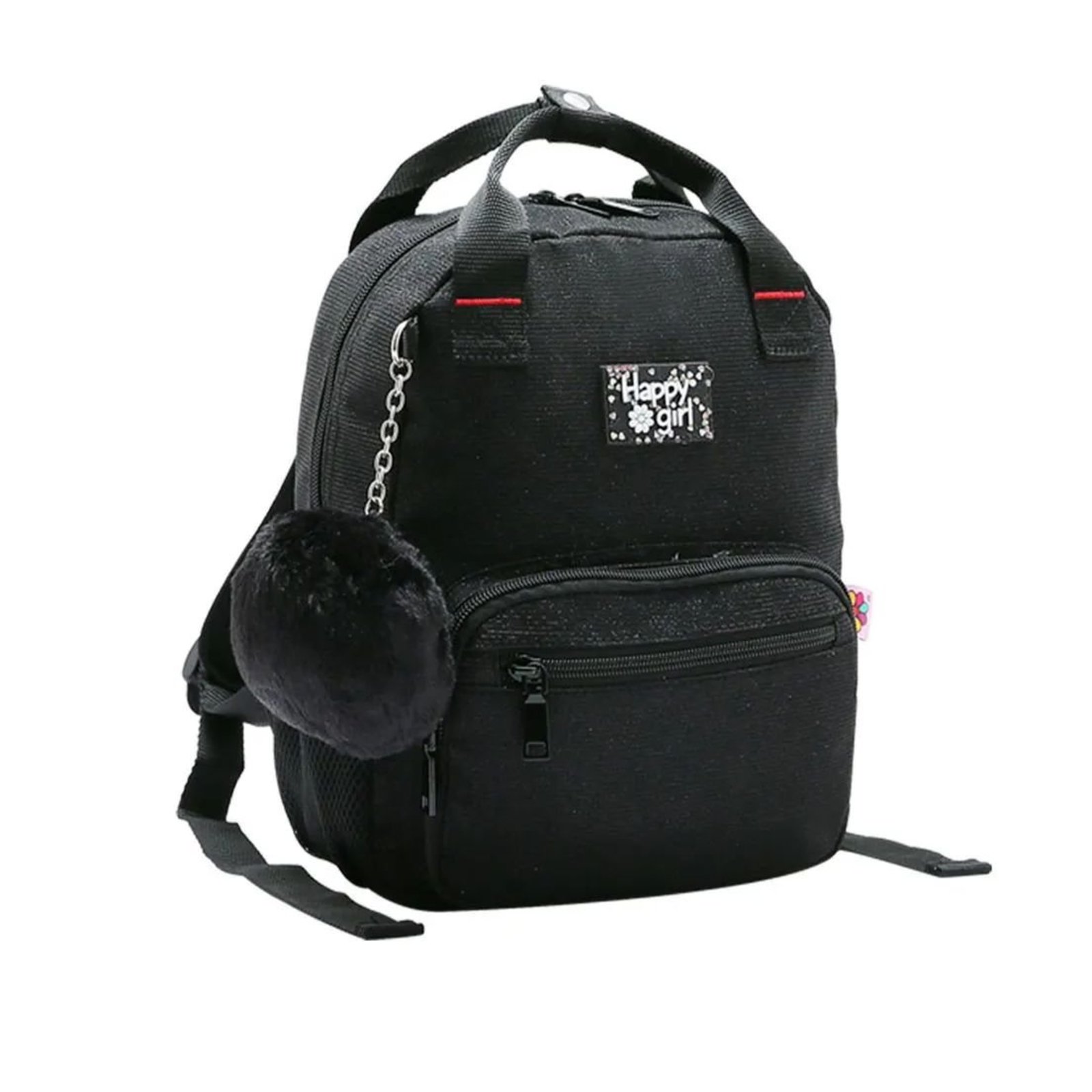 Mochila Escolar Brilho Pompom Leve Chenson