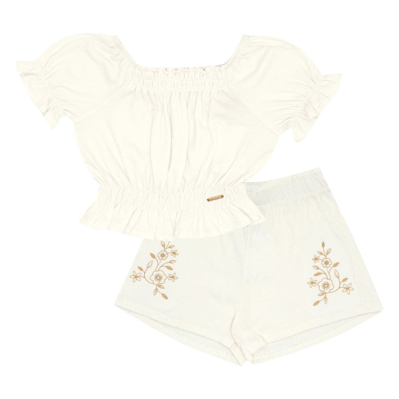 Infantil - Conjunto Menina - Bege - 52322-1271