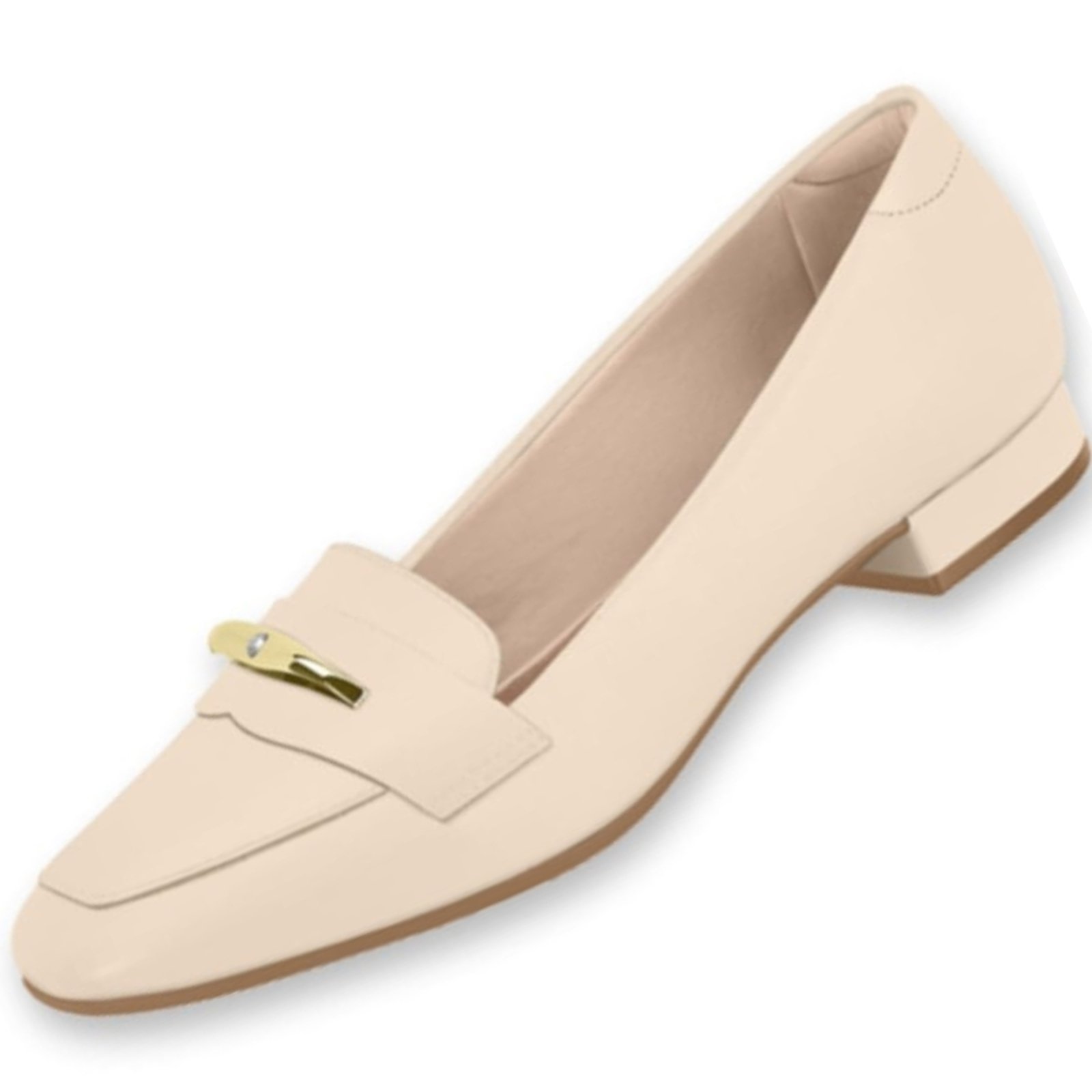 Vista 3 Sapato Mocassim Beira Rio 4318.104 Feminino BR SPORTS bege BR SPORTS bege