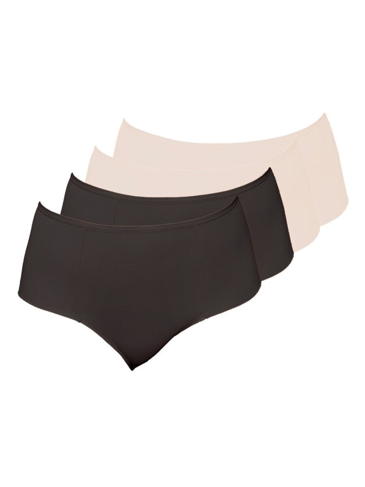 Vista 2 Kit com 4 Calcinhas Alta Blissy Maxi Triumph 24965 preto Triumph preto