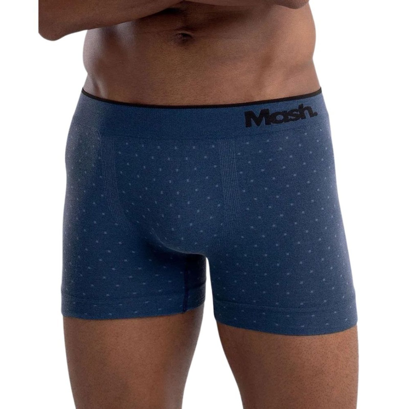 Vista 2 Cueca Boxer Mash Microfibra Sem Costura Estampada Adulto 710.14 azul MASH azul