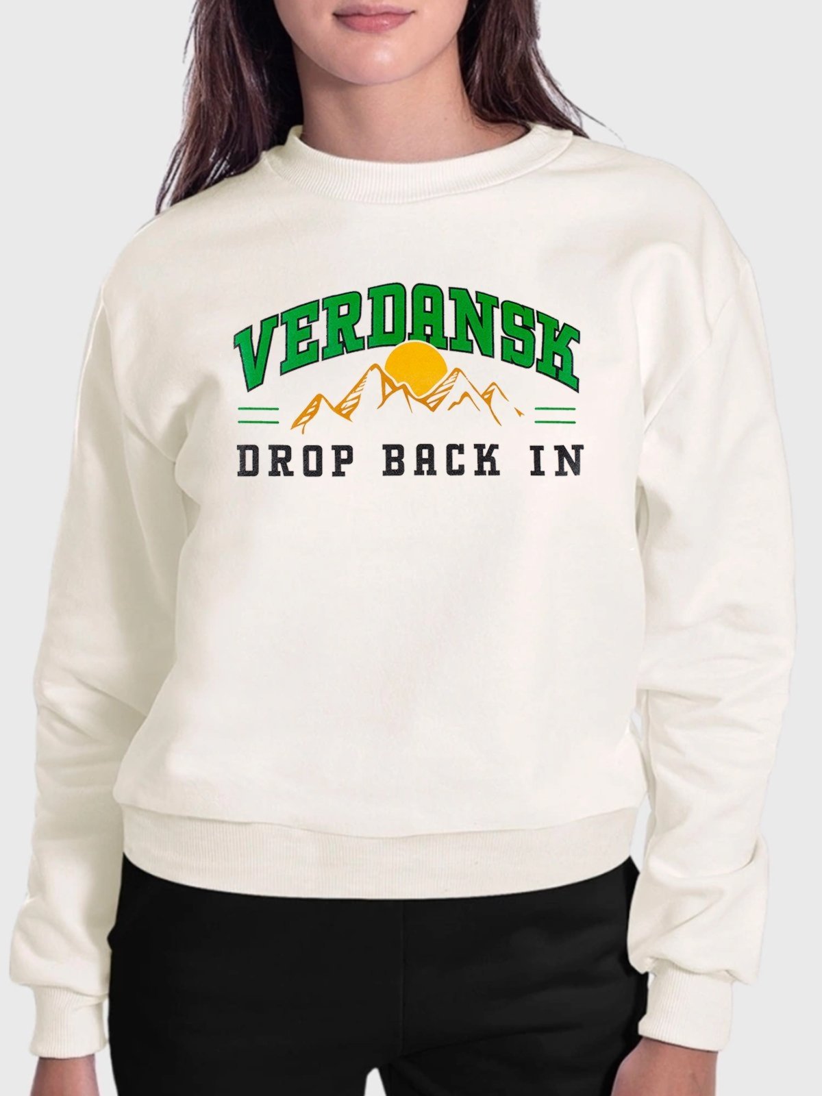 Blusa de Frio Moletom Flanelado Urbania Mooboo Moleton Clássico Gola Careca Casaco Blusão Premium Off White Estampa Call of Duty Warzone Verdansk Camp Flag