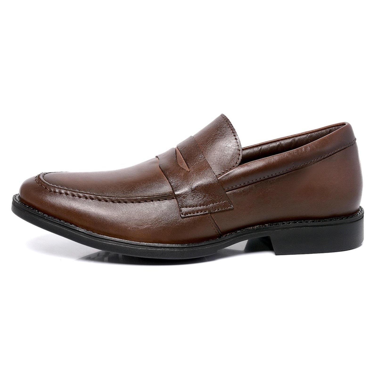 SAPATO LOAFER CASUAL COURO, PALMILHA EM GEL, FORRO DE COURO Ref. 9400 Cafe Marrom