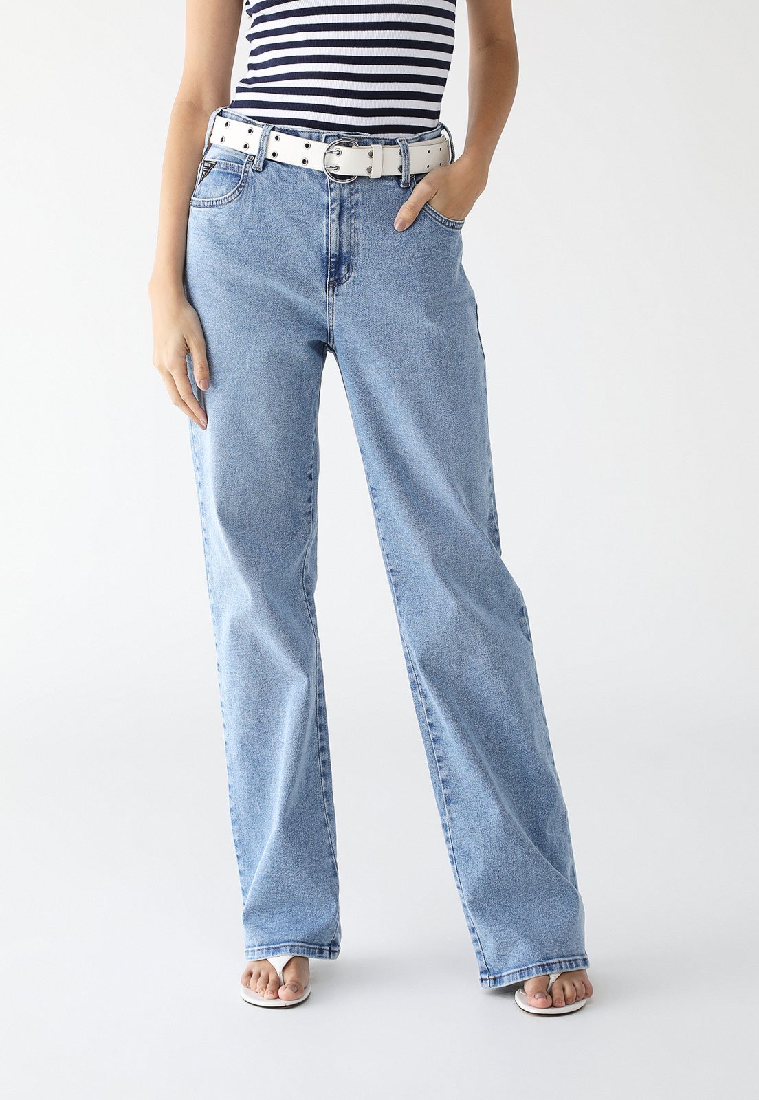 Calça Jeans Forum Wide Leg Pockets Azul