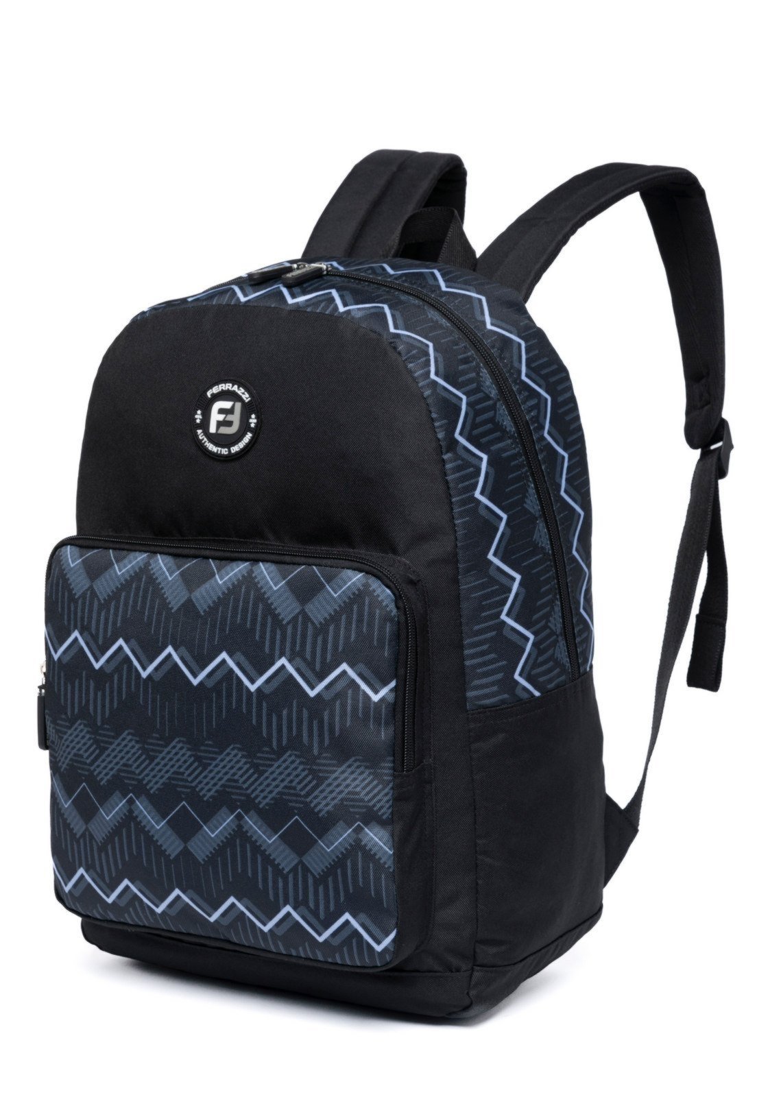 Vista 3 Infantil - Mochila Casual Universitária Espaçosa Escolar Resistente Ferrazzi azul/preto Ferrazzi azul/preto