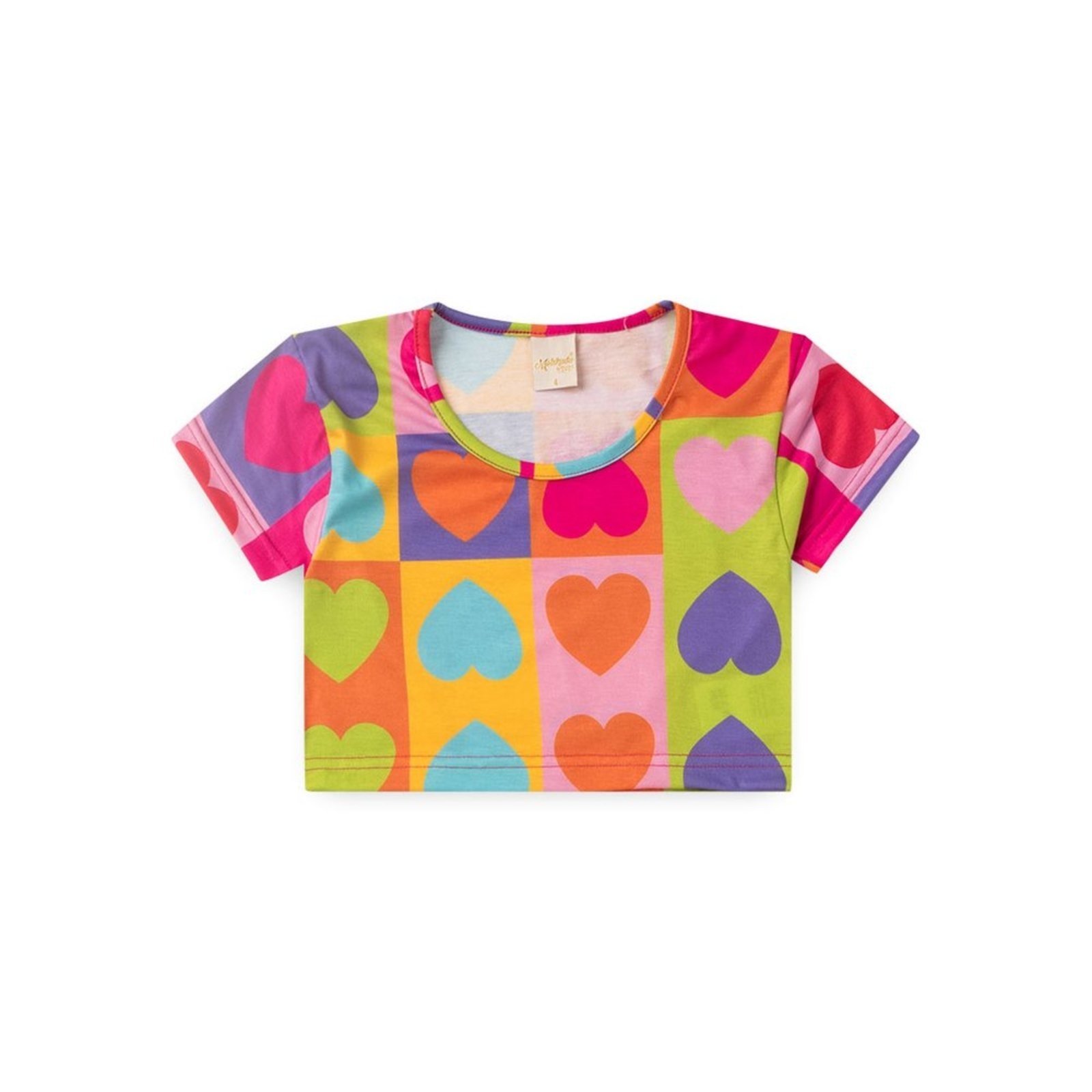 Vista 3 Infantil - Conjunto Verão Menina Corações Molekada rosa Molekada rosa