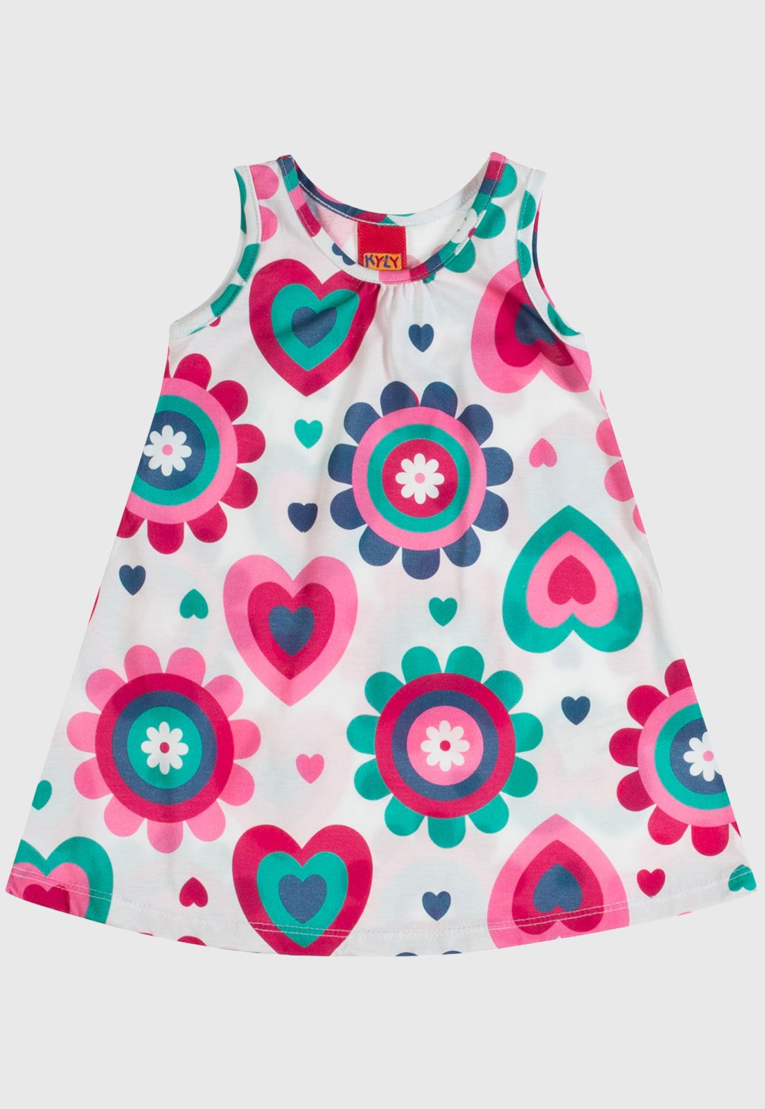Infantil - Vestido Kyly Estampa Floral Branco