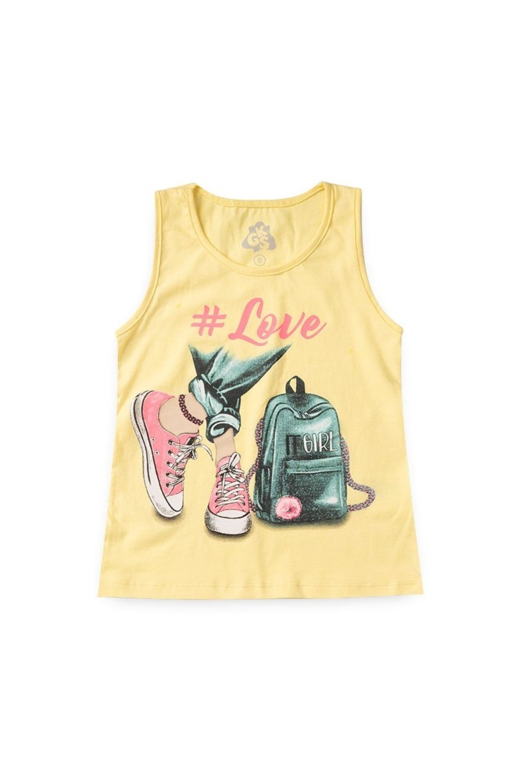 Infantil – Conjunto para Menina Regata Love e Shorts – GKS
